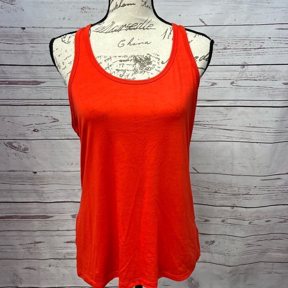 Old Navy Active Go-Dry Womens Racerback Tank Top Orange Medium Workout Gym Shirt